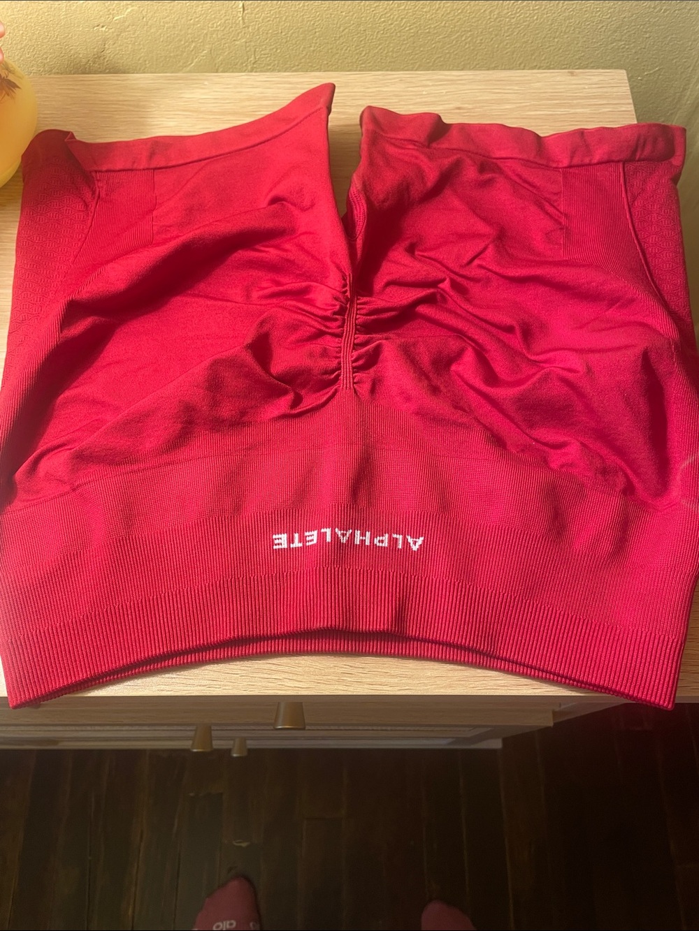 Alphalete Red Ruched Athletic Crop